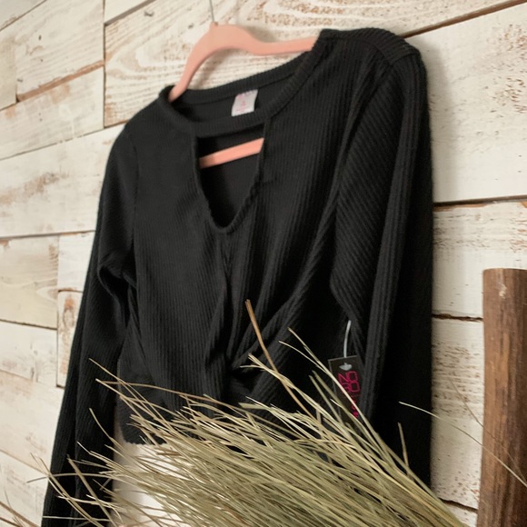 Black ribbed pants set - Picture 2 of 3